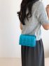 Mini Quilted Pattern Square Bag Chain Funky