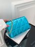 Mini Quilted Pattern Square Bag Chain Funky