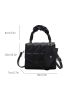 Mini Flap Square Bag Quilted Pattern With Coin Purse Minimalist