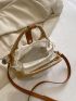 Mini Drawstring Design Straw Bag Vacation Lightweight
