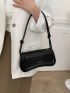 Small Square Bag Black Double Knot Strap Quilted Fashionable For Daily Work Outdoor