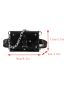 Mini Saddle Bag Funky Crocodile Printing Studded Decor Chain Strap Buckle Lock For Outdoor Travel