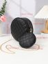 Quilted Pattern Chain Circle Bag With Coin Case