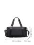 Small Travel Bag With Zipper Sporty Silver Adjustable Top Handle Multifunction For Business Trip & Sport