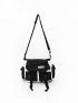 Colorblock Buckle Decor Square Bag Multi-Pocket Casual For Daily