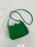 Small Square Bag With Zipper Fashionable Green Crocodile Printing Adjustable Strap Buckle Lock Anti-lost Shoulder Bag For Trip
