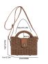 Small Straw Bag Paper Turn Lock