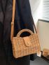 Small Straw Bag Paper Turn Lock