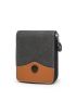 Two Tone Small Wallet With Zipper
