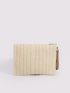 Mini Flap Straw Bag Paper Raw Hem