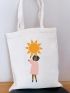 Graphic Pattern Shopper Bag Preppy