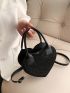 Mini Novelty Bag Heart Design Studded Decor