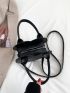 Mini Novelty Bag Heart Design Studded Decor
