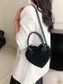 Mini Novelty Bag Heart Design Studded Decor