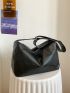 Minimalist Hobo Bag Solid Black