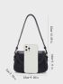 Flap Square Bag Turn Lock Elegant