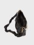 Medium Hobo Bag Ruched Detail Pearl Decor