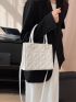 Quilted Square Bag Double Handle Small