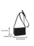 Quilted Square Bag Flap Black Small