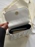 Mini Saddle Bag Geometric Embossed Solid Color