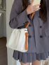 Small Hobo Bag Ruched Detail Knot Decor