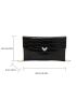 Crocodile Embossed Envelope Bag Medium Black