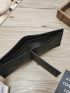 Letter Graphic Small Wallet Bifold Black