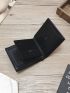 Letter Graphic Small Wallet Bifold Black