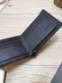 Letter Graphic Small Wallet Bifold Black