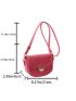 Minimalist Saddle Bag Small Flap Neon Pink