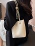 Minimalist Bucket Bag Grommet Eyelet Decor Mini