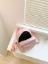 Mini Fashion Backpack Letter Patch Decor