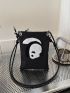 Mini Square Bag Panda Graphic Two Tone