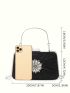 Mini Rhinestone Decor Glitter Box Bag Glamorous