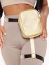 Y2K Stylish Waist Belt Bag, Trendy Fashion PU Leg Bag, Cool Girl Fanny Pack For Outdoor Hiking Motorcycle Music Festival