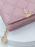 Floral Embossed Small Wallet Trifold