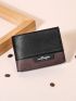 Two Tone Small Wallet Letter Graphic