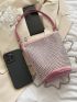 Mini Studded Decor Bucket Bag Fashion