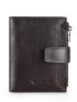 Letter Graphic Small Wallet Anti-theft Genuine Leather