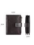 Letter Graphic Small Wallet Anti-theft Genuine Leather