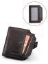 Letter Graphic Small Wallet Anti-theft Genuine Leather