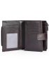 Letter Graphic Small Wallet Anti-theft Genuine Leather