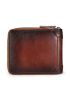 Letter Graphic Small Wallet Genuine Leather Anti-theft
