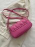 Heart Graphic Square Bag Small Flap Pink