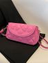 Heart Graphic Square Bag Small Flap Pink