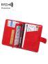 Airplane Graphic Passport Case RFID Blocking Red