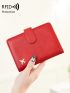 Airplane Graphic Passport Case RFID Blocking Red