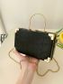 Mini Box Bag Crocodile Embossed Chain PU