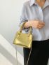 Mini Square Bag Geometric Embossed Metallic Funky