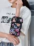 Multi-Function Mobile Phone Bag Three Zipper Pockets Coin Purse Key Case Crossbody Sports Bag